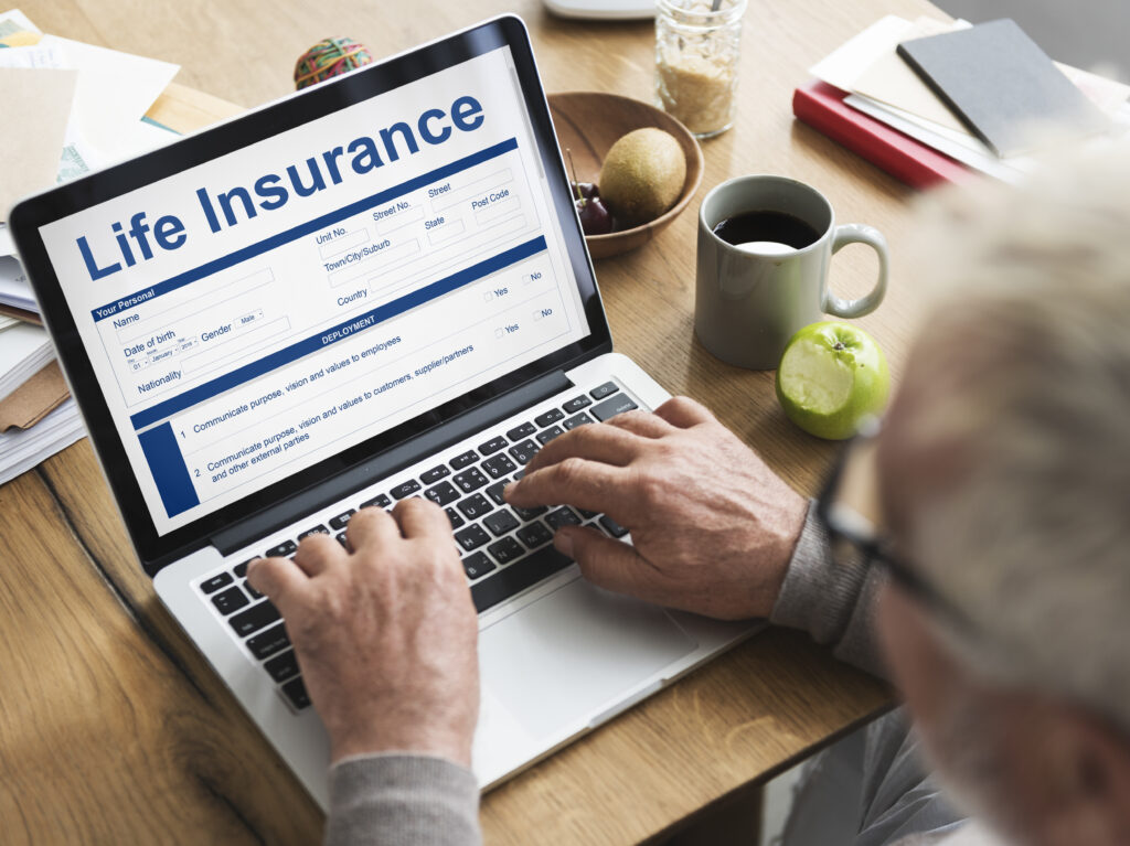 Home life insurance policy terms of use concept
